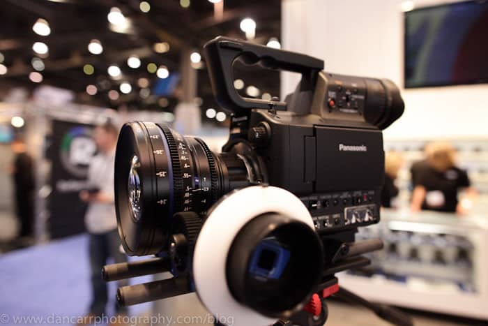 Zeiss CP.2 on a Panasonic AF100 with m4/3 mount
