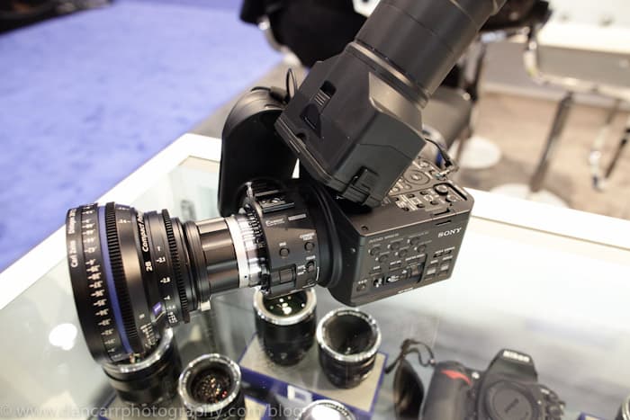 Zeiss E-Mount for Sony on NXCAM 35