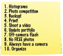10 New Years Resolutions for Photographers
