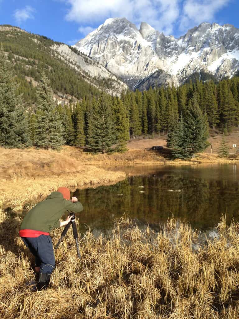 Getting my feet wet to get the best angle! {Photo cred: Patrycja Podgorski)